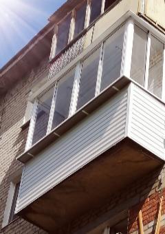 Остекление балкона с выносом подоконника - фото 5